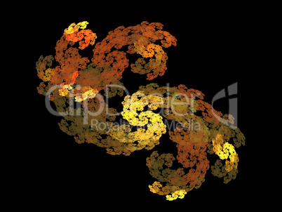image of one Digital Fractal on Black Color image of one Digital Fractal on Black Color