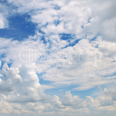 white clouds in blue sky