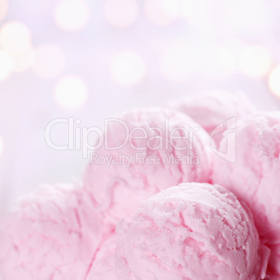 Pink ice cream