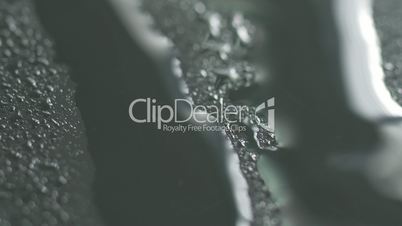 Water droplets dripping