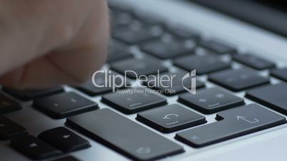 Typing on modern laptop keyboard then hit enter