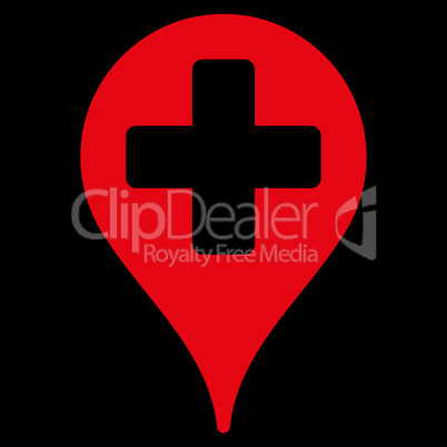Medical Map Marker Icon
