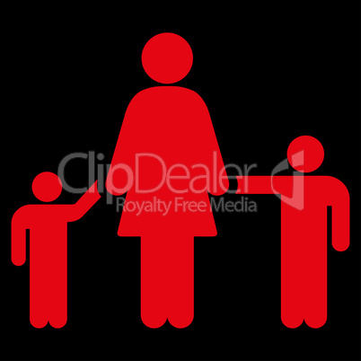 Mother And Children Icon Mother And Children Icon