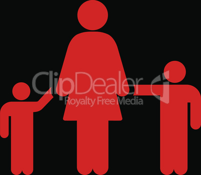 bg-Black Red--mother and children.eps