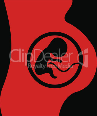 bg-Black Red--pregnant woman.eps