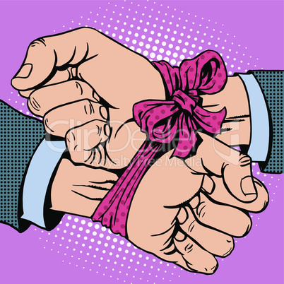 Hand tied ribbon