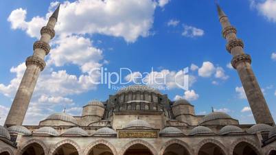 Sultanahmet Camii in Istanbul. Time Lapse
