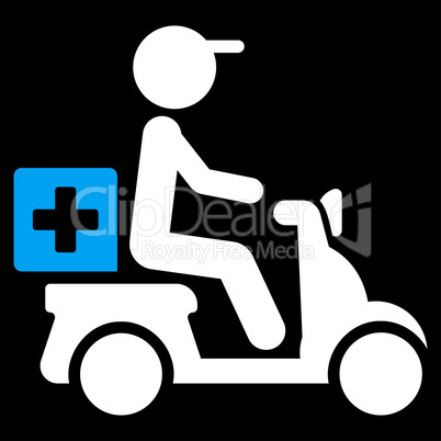 Drugs Motorbike Delivery Icon