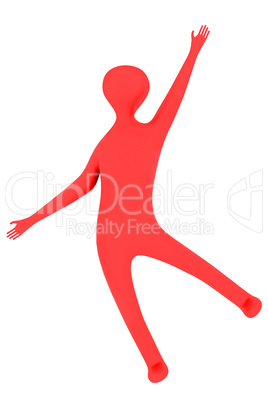Dancing and leaping figure