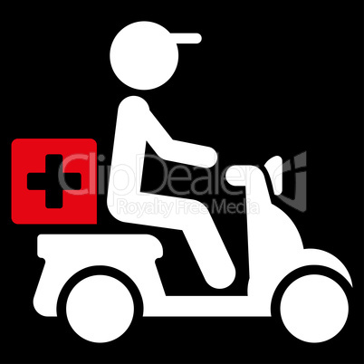 Drugs Motorbike Delivery Icon