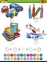 math game cartoon illustration