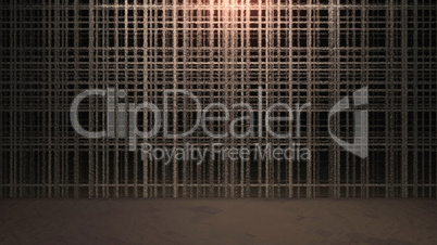 Abstract outline cross wall background with ground