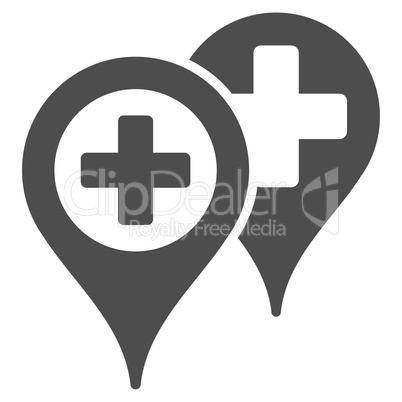 Hospital Map Markers Icon