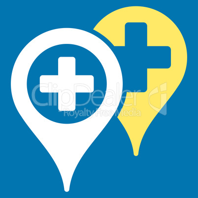 Hospital Map Markers Icon