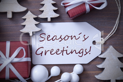 Christmas Label Gift Tree Seasons Greetings