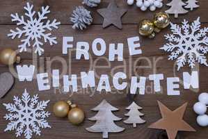 Frohe Weihnachten Means Merry Christmas, Christmassy Decoration