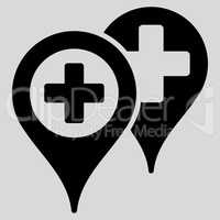 Hospital Map Markers Icon