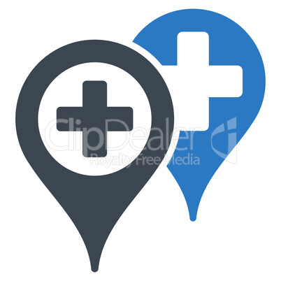 Hospital Map Markers Icon