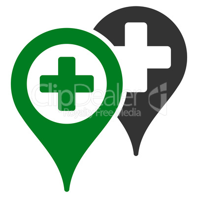 Hospital Map Markers Icon