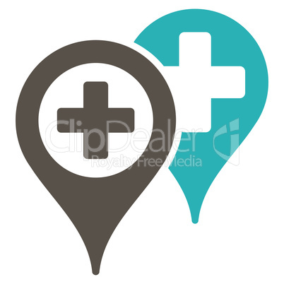 Hospital Map Markers Icon