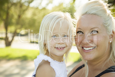 Cute Little Girl Having Fun With Her Mother Cute Little Girl Having Fun With Her Mother
