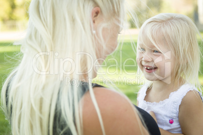 Cute Little Girl Having Fun With Her Mother Cute Little Girl Having Fun With Her Mother