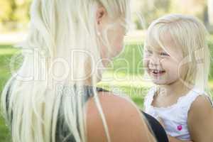 Cute Little Girl Having Fun With Her Mother