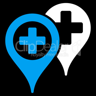 Hospital Map Markers Icon