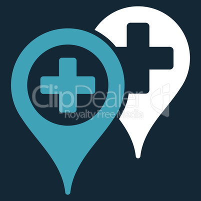 Hospital Map Markers Icon