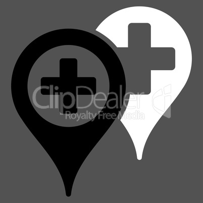 Hospital Map Markers Icon