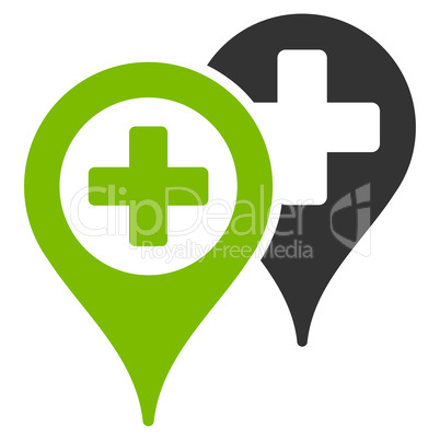 Hospital Map Markers Icon