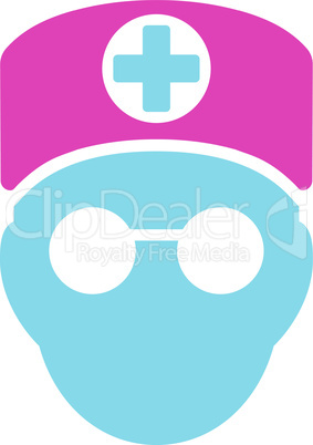 BiColor Pink-Blue--doctor head.eps