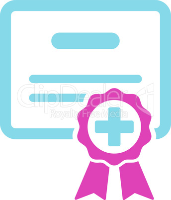 BiColor Pink-Blue--medical certificate.eps