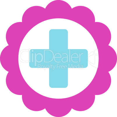 BiColor Pink-Blue--medical sticker.eps