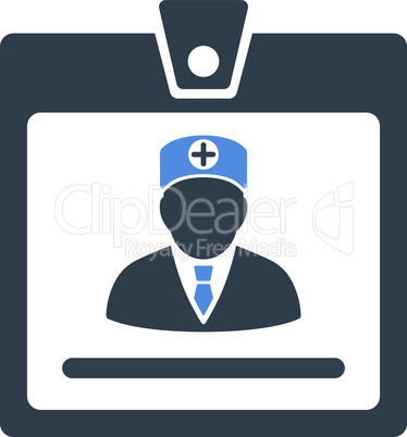 BiColor Smooth Blue--doctor badge.eps