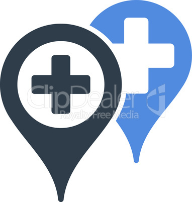 BiColor Smooth Blue--hospital map markers.eps
