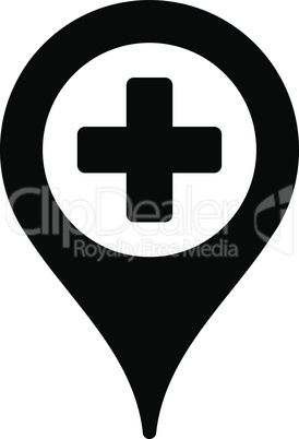 Black--hospital map pointer.eps