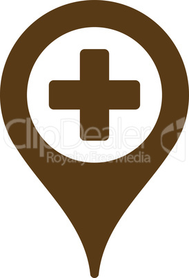 Brown--hospital map pointer.eps