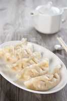 Asian meal dumplings