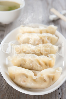 Asian Chinese food fresh dumplings
