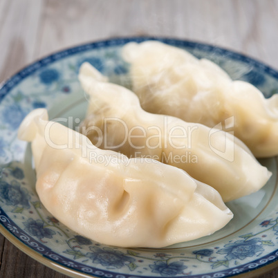 Chinese cooking fresh dumplings