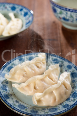 Chinese food boiled dumplings