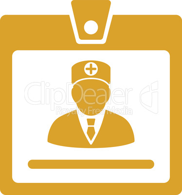 Yellow--doctor badge.eps