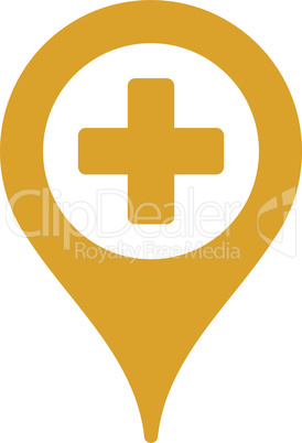 Yellow--hospital map pointer.eps