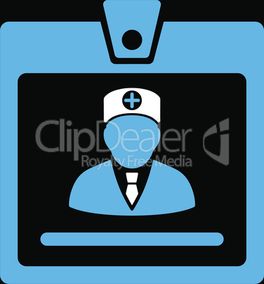 bg-Black Bicolor Blue-White--doctor badge.eps