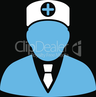 bg-Black Bicolor Blue-White--head physician.eps