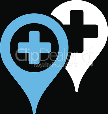 bg-Black Bicolor Blue-White--hospital map markers.eps