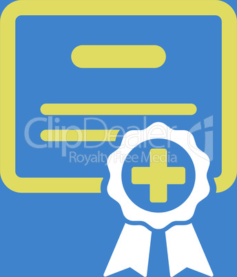 bg-Blue Bicolor Yellow-White--medical certificate.eps