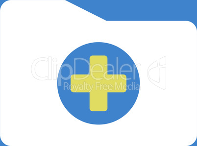 bg-Blue Bicolor Yellow-White--medical folder.eps