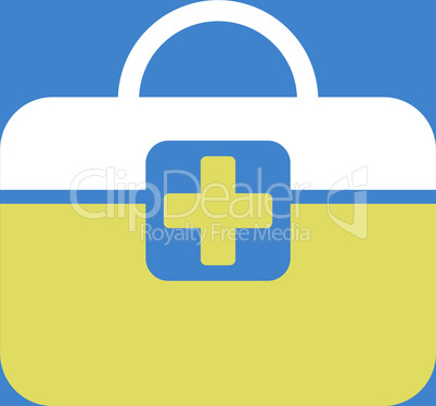 bg-Blue Bicolor Yellow-White--medical kit.eps